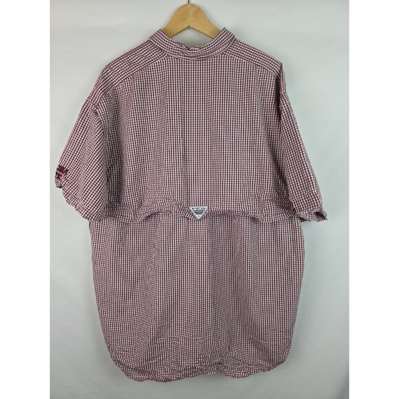 Florida State University FSU Columbia Mens Shirt Size XL Plaid Short Sleeve Top - Picture 10 of 11